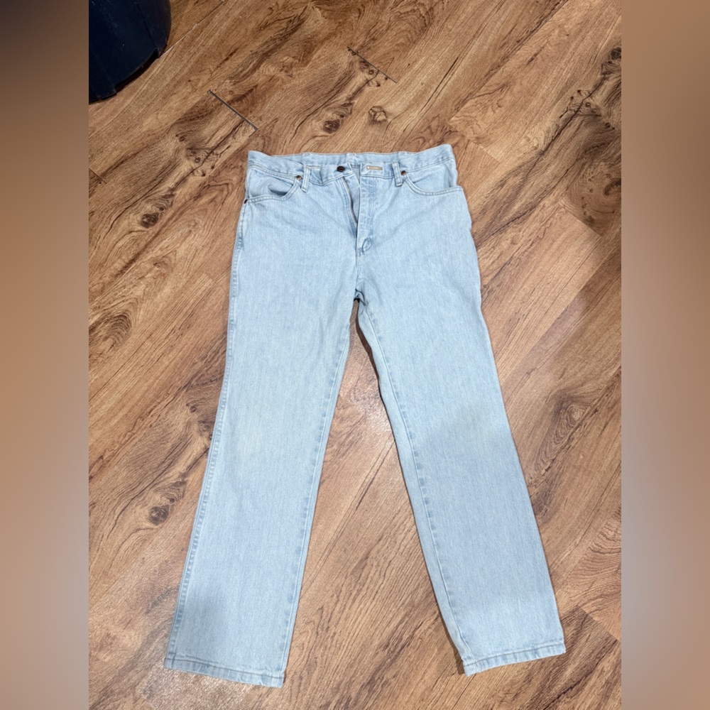 Wrangler Men's Slim Straight Light Blue Jeans 34x30